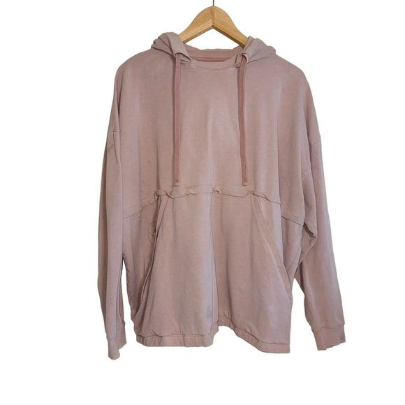 Lunya Dreamy Alpaca Wool Blend Fleece Oversized Hoodie Meditative Pink Lounge M - Picture 1 of 14